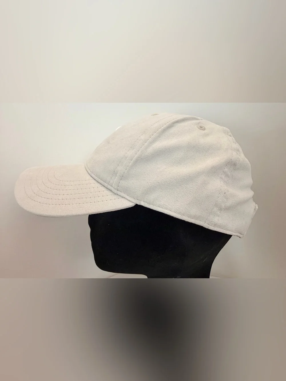 Adidas Trefoil Beige Faux Suede Adjustable Baseball Hat Cap Unisex